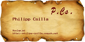 Philipp Csilla névjegykártya